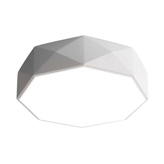 Modern LED Metal Flush Mount Lighting with Concave/Convex Shape - White/Black Flush Ceiling Mount, 16"/19.5"/23.5" Wide