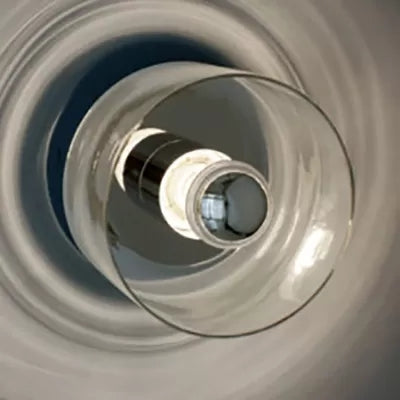 Chrome Cylinder Flush Mount With Clear Glass Shade For A Modern Look