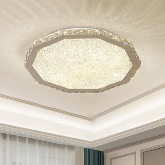 Modern LED Stainless-Steel Flush Mount Ceiling Light for Living Room