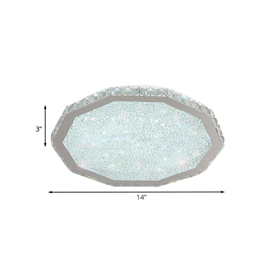 Modern Led Stainless-Steel Flush Mount Ceiling Light For Living Room