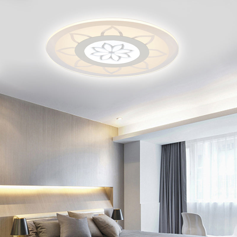 Blossom Acrylic LED Flushmount Ceiling Lamp in Warm/White, 8"/16.5"20.5" Wide