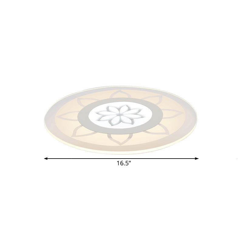 Blossom Acrylic LED Flushmount Ceiling Lamp in Warm/White, 8"/16.5"20.5" Wide
