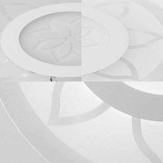 Blossom Acrylic LED Flushmount Ceiling Lamp in Warm/White, 8"/16.5"20.5" Wide