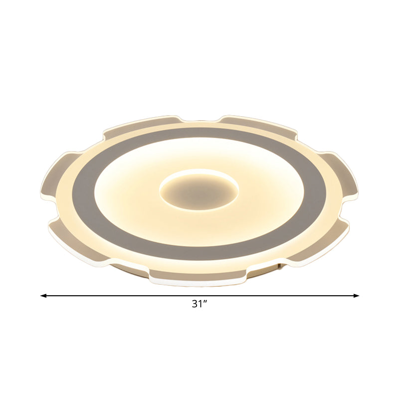 Modern Acrylic LED Flush Mount Light - 16.5"/20.5"/24.5" Wide - Warm/White Light - Perfect for Living Rooms