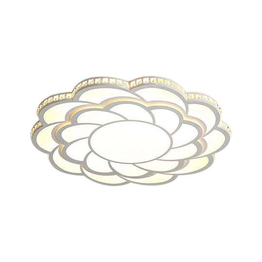 Blossom Large Flush Mount LED Crystal Accent Lamp - 31.5"/39" Wide, Warm/White Light