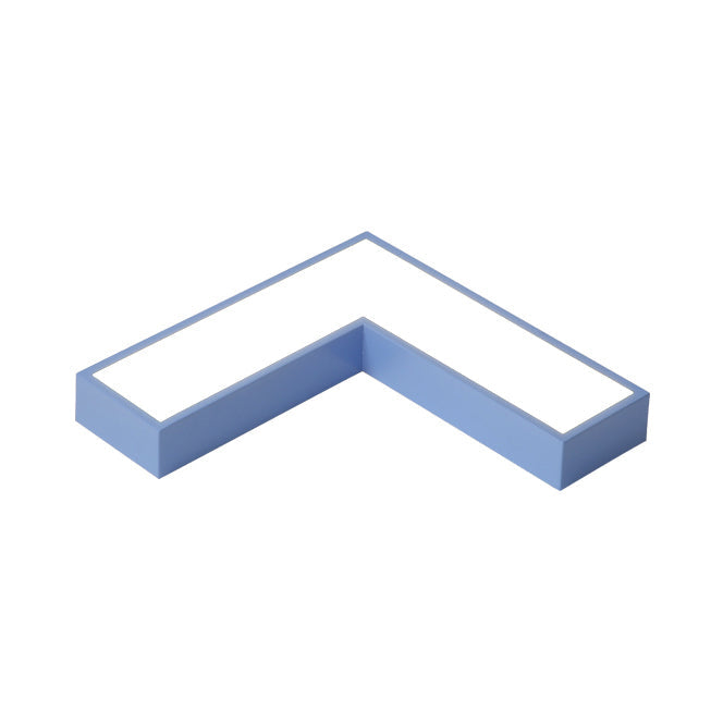 10"/14" Wide Flush Mount Arrow LED Ceiling Light Fixture in Minimalist Acrylic Grey/Yellow/Blue Design - White/Warm