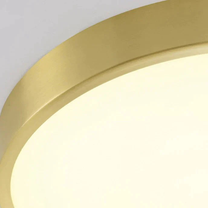 Plafonnier LED rond en cuivre de style nordique moderne et simple