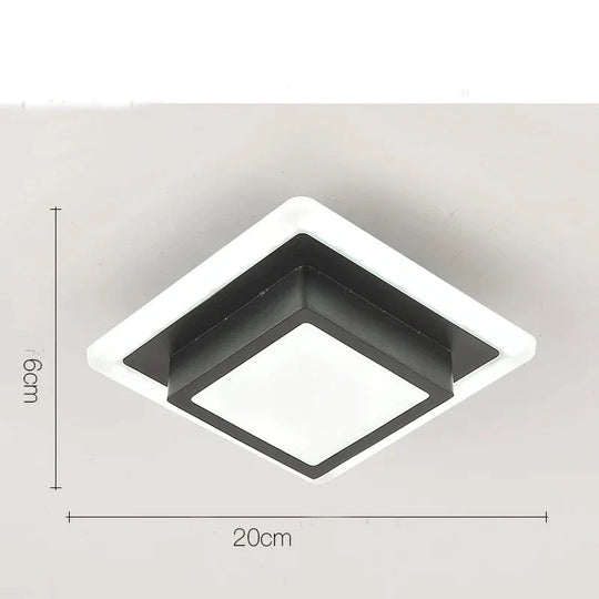 Plafonniers LED modernes en acrylique pour couloir, entrée de la maison, lampe Plafonnier Luminaria Lamparas De Techo, blanc, noir, peint