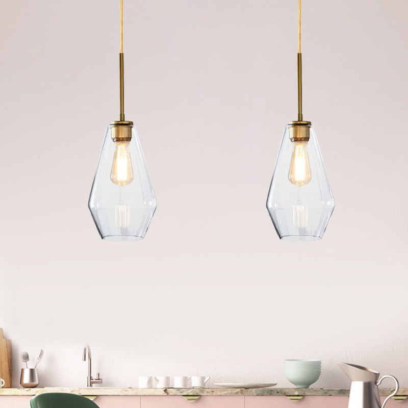 Modern 4.5"/9"/12" Wide Glass Shade Hanging Pendant Light with Brass Lamp Socket - Perfect for Office