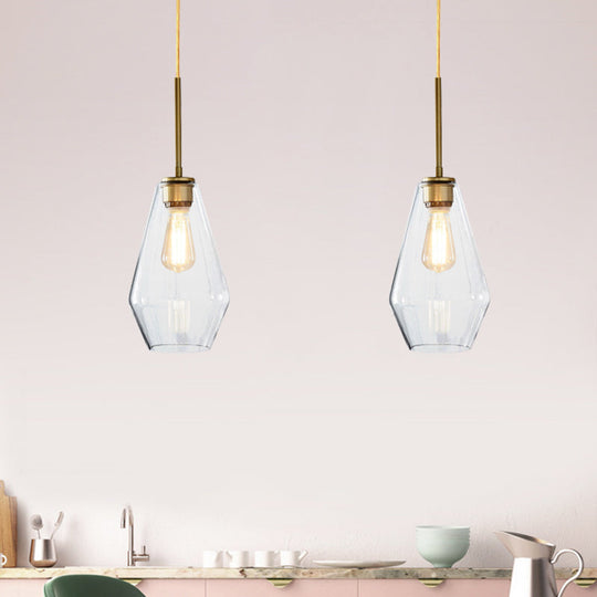 Modern 4.5"/9"/12" Wide Glass Shade Hanging Pendant Light with Brass Lamp Socket - Perfect for Office