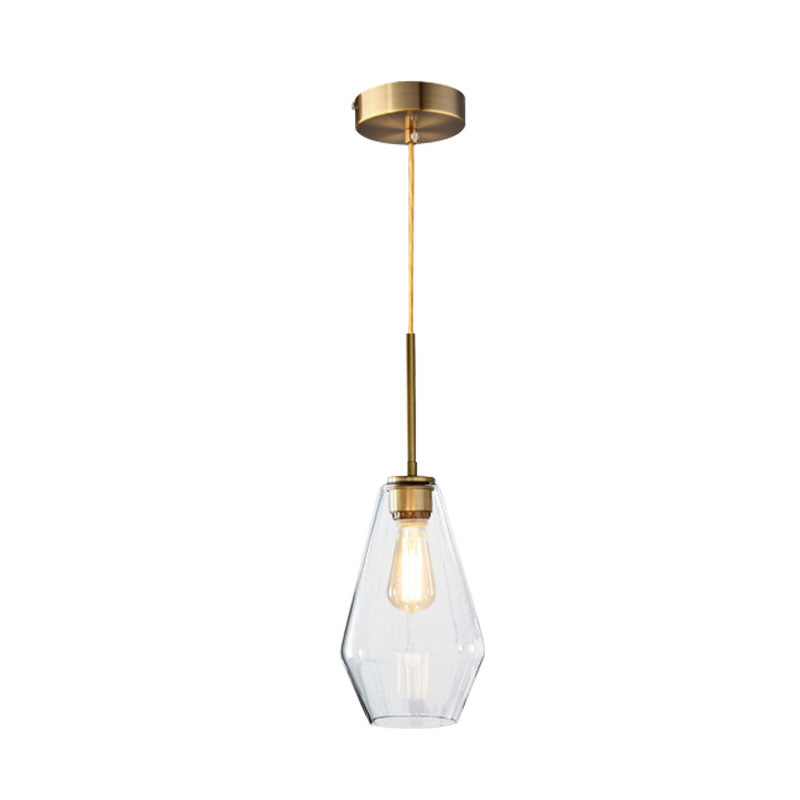 Modern 4.5"/9"/12" Wide Glass Shade Hanging Pendant Light with Brass Lamp Socket - Perfect for Office