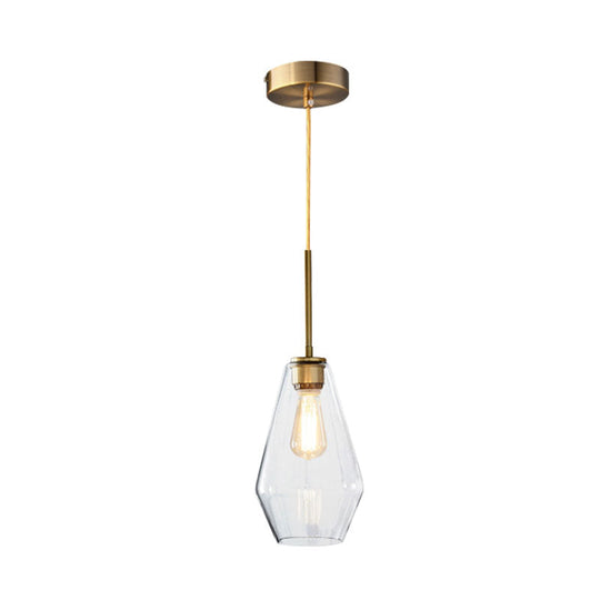 Modern 4.5"/9"/12" Wide Glass Shade Hanging Pendant Light with Brass Lamp Socket - Perfect for Office