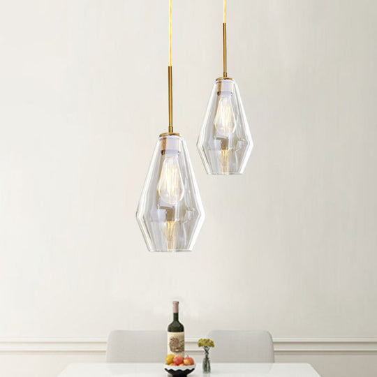 Modern 4.5"/9"/12" Wide Glass Shade Hanging Pendant Light with Brass Lamp Socket - Perfect for Office