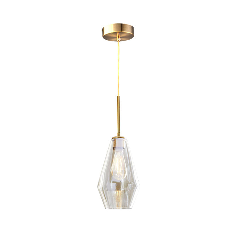 Modern 4.5"/9"/12" Wide Glass Shade Hanging Pendant Light with Brass Lamp Socket - Perfect for Office