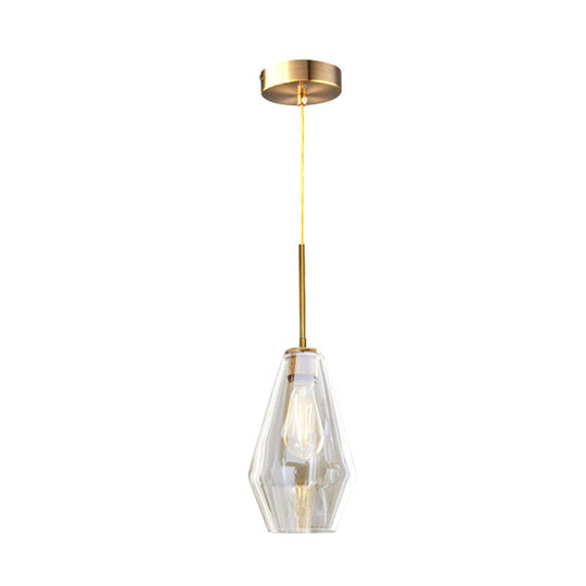 Modern 4.5"/9"/12" Wide Glass Shade Hanging Pendant Light with Brass Lamp Socket - Perfect for Office