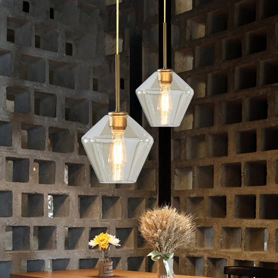 Modern 4.5"/9"/12" Wide Glass Shade Hanging Pendant Light with Brass Lamp Socket - Perfect for Office