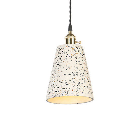 Contemporary Tapered Cement Pendant Ceiling Light For Cafes - 1-Light Hanging Lamp