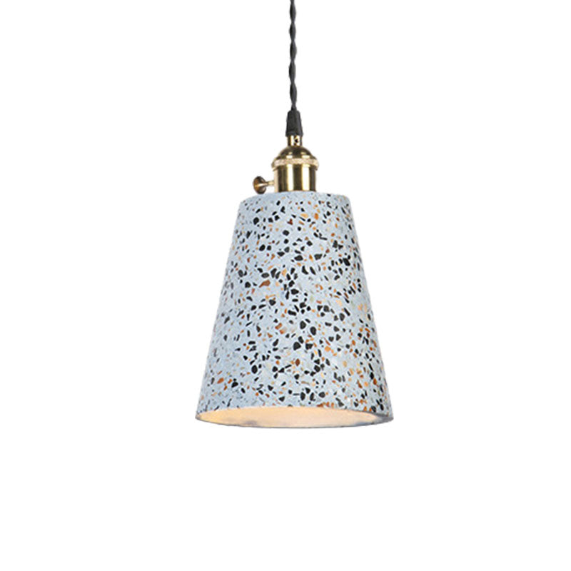 Contemporary Cement Pendant Ceiling Light: Tapered Shade Hanging Light for Cafes