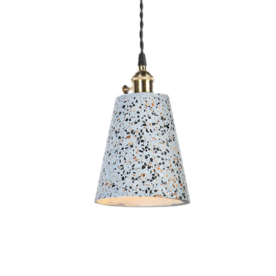 Contemporary Cement Pendant Ceiling Light: Tapered Shade Hanging Light for Cafes
