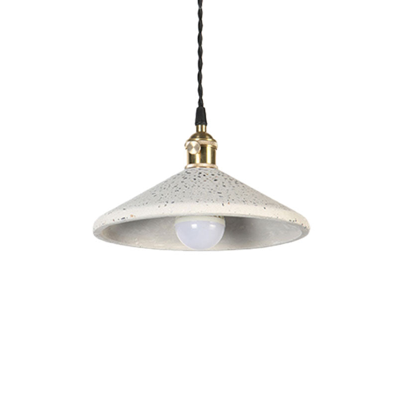 Contemporary Cement Pyramid Suspension Light - Ideal for Workshop and Bar