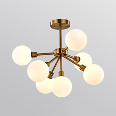 Modern White/Smoke Glass Bubble Pendant Light With 7/9 Lights - Perfect For Restaurants 7 / White