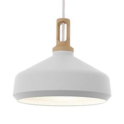 Nordic Hanging Pendant Light with Cone/Barn Metal Shade for Dining Room - 9.5"/14" Wide White Pendant Lighting