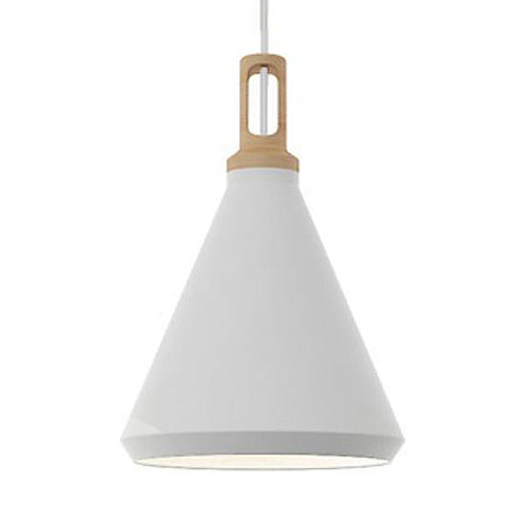 Nordic Hanging Pendant Light with Cone/Barn Metal Shade for Dining Room - 9.5"/14" Wide White Pendant Lighting
