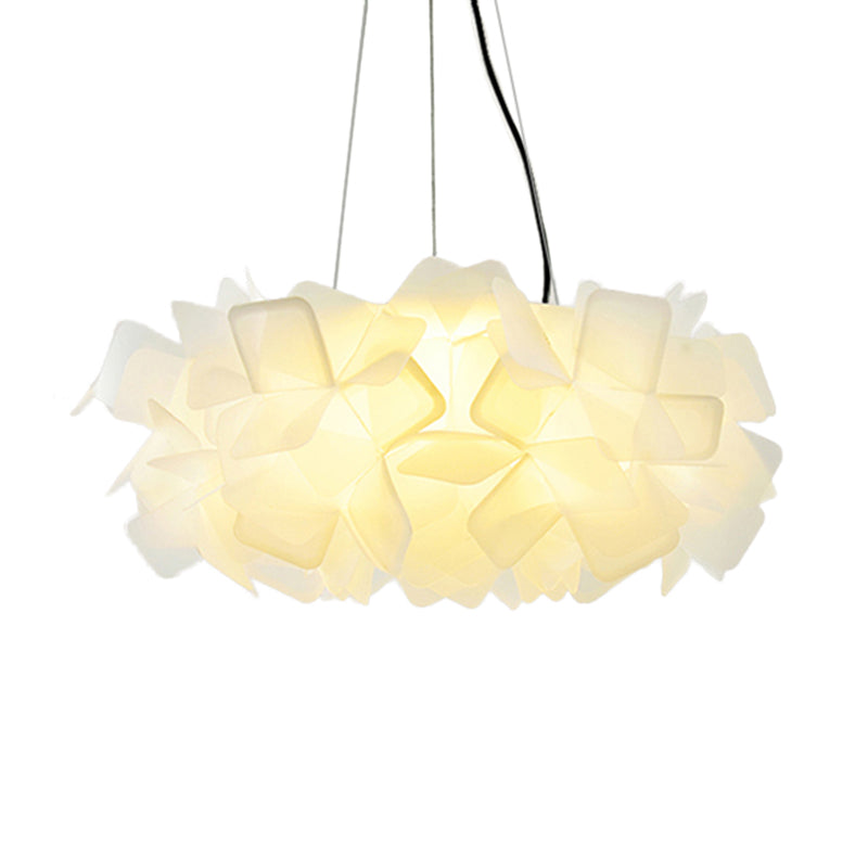 Contemporary Blossom Drop Pendant Ceiling Lamp - Brown/Blue/Purple - 21"/27.5" Wide - 1-Light Acrylic - Living Room