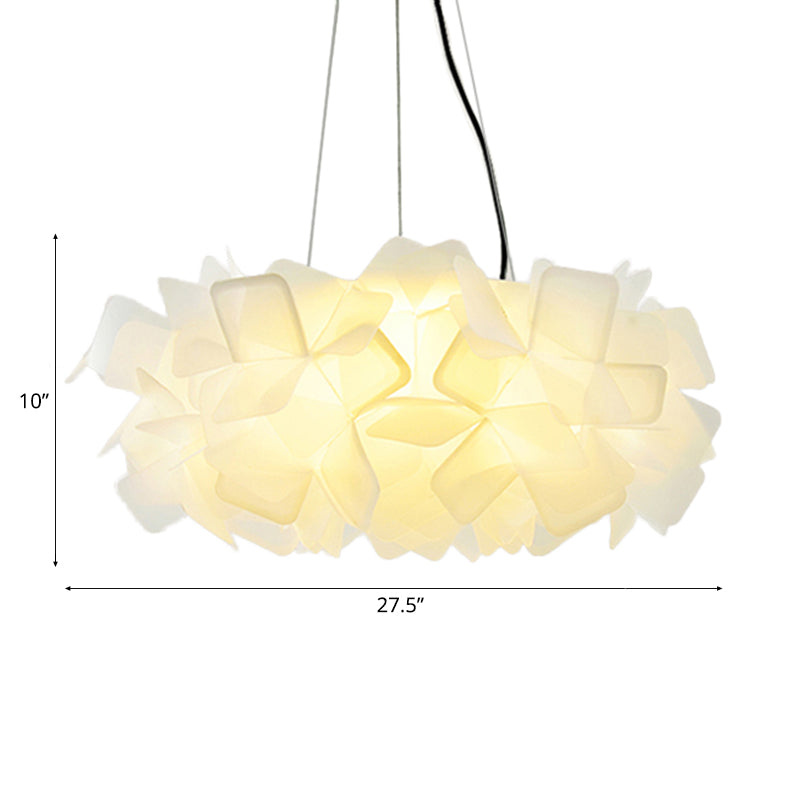 Contemporary Blossom Drop Pendant Ceiling Lamp - Brown/Blue/Purple - 21"/27.5" Wide - 1-Light Acrylic - Living Room