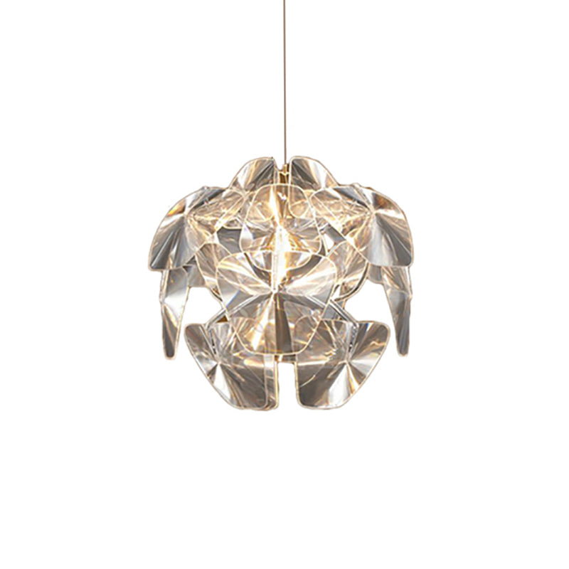 Modern Acrylic Globe Pendant Light - Clear Ceiling Lamp (24"/28.5"/43" Wide)