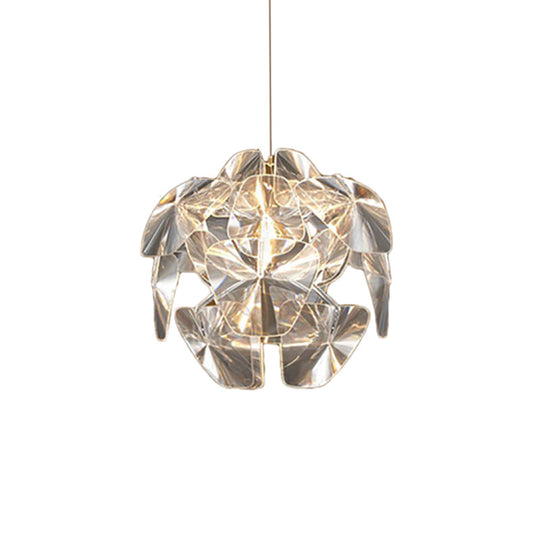 Modern Acrylic Globe Pendant Light - Clear Ceiling Lamp (24"/28.5"/43" Wide)