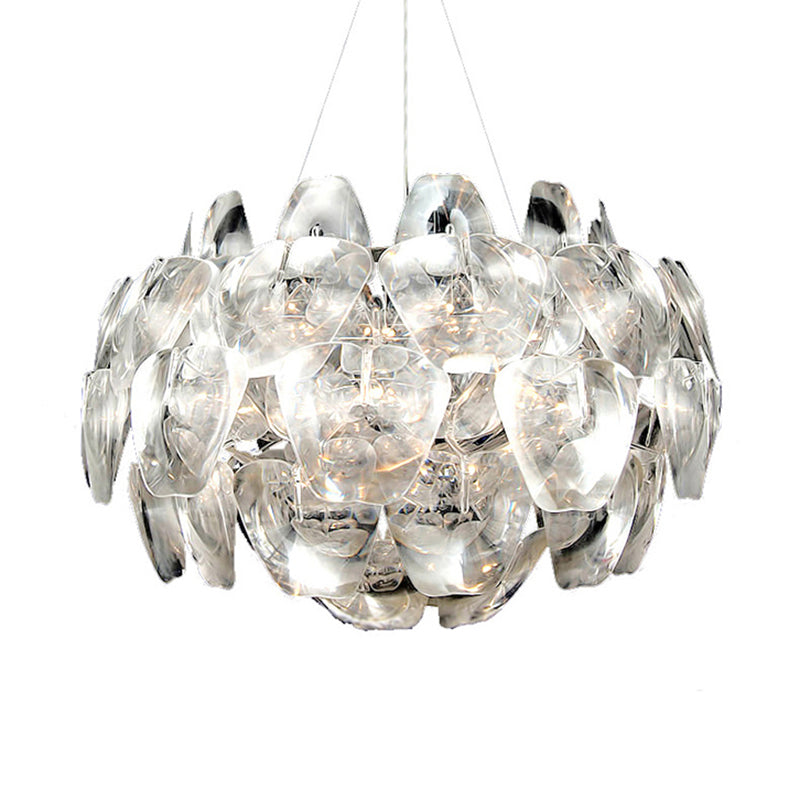 Modern Acrylic Globe Pendant Light - Clear Ceiling Lamp (24"/28.5"/43" Wide)