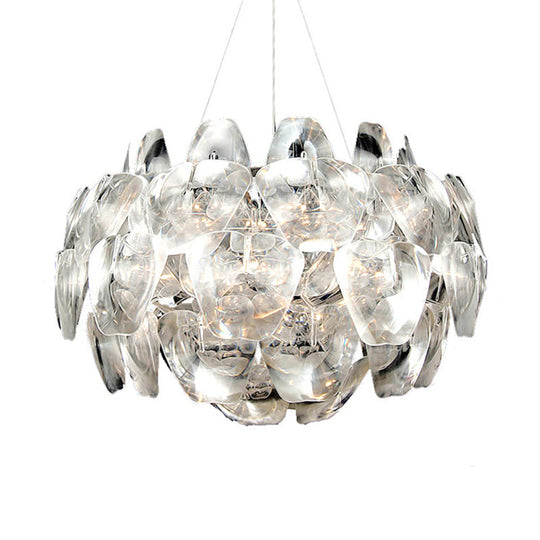 Modern Acrylic Globe Pendant Light - Clear Ceiling Lamp (24"/28.5"/43" Wide)