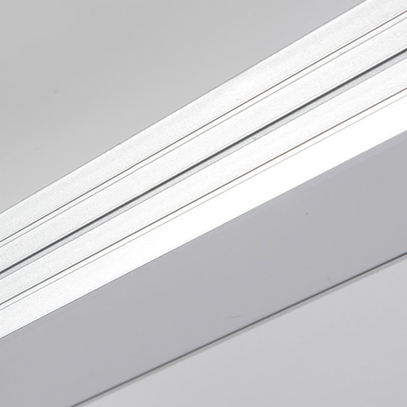 Sleek Led Office Pendant Lamp - Silver/Black Ridged Metal Shade Simplicity Ceiling Light Ideal For