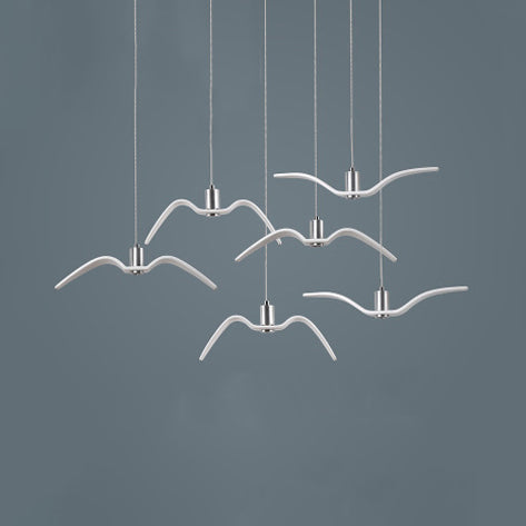 Art Deco Seagull Pendant Light for Children's Room