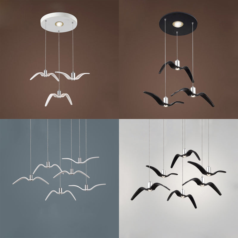 Art Deco Seagull Pendant Light for Children's Room