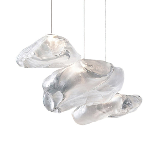 Cloud Cluster Pendant Light - Contemporary Frosted Glass 3-Light White Led Hanging Fixture