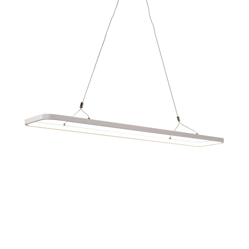 Linear Kitchen Suspension Pendant Acrylic LED Ceiling Light - 39"/47" Wide - Warm/White Light