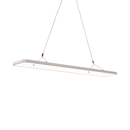Linear Kitchen Suspension Pendant Acrylic LED Ceiling Light - 39"/47" Wide - Warm/White Light