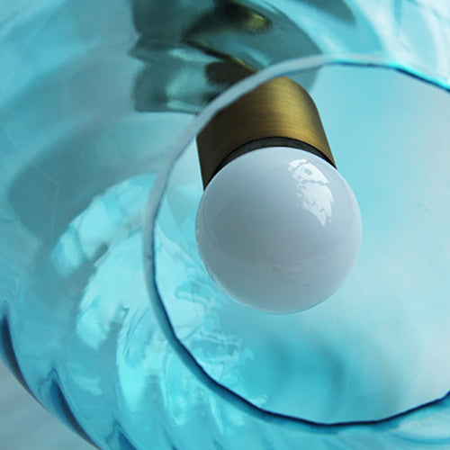 Modernist 1-Light Suspension Pendant with Pink/Blue/Amber Globe/Cylindrical/Dome Design - Smooth/Water Glass Ceiling Light