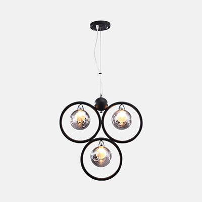 Modern Dimpled Blown Glass Round Pendant Lighting - LED Hanging Ceiling Lamp