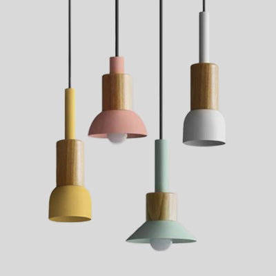 Modern Metal Pendant Light with 1 Light and Multiple Color Options