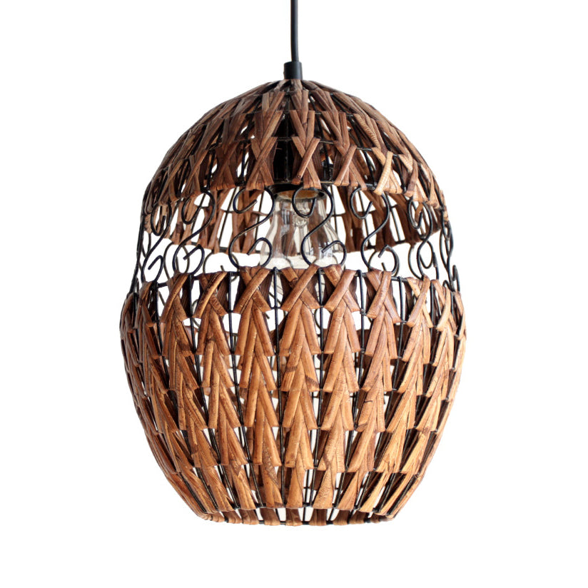 Rustic Rattan Hanging Ceiling Light & Pendant Lamp for Living Room