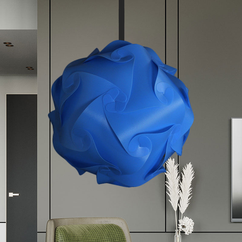 Contemporary Hanging Globe Lamp Set - White/Red/Pink 1-Light Acrylic Ceiling Pendant Light 8/9/10