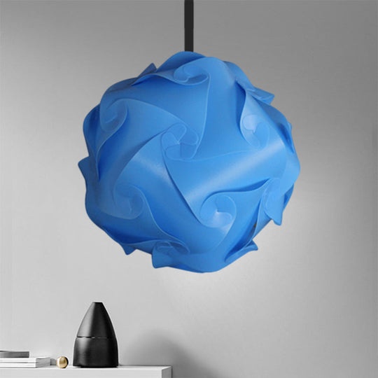 Contemporary Hanging Globe Lamp Set - White/Red/Pink 1-Light Acrylic Ceiling Pendant Light 8/9/10