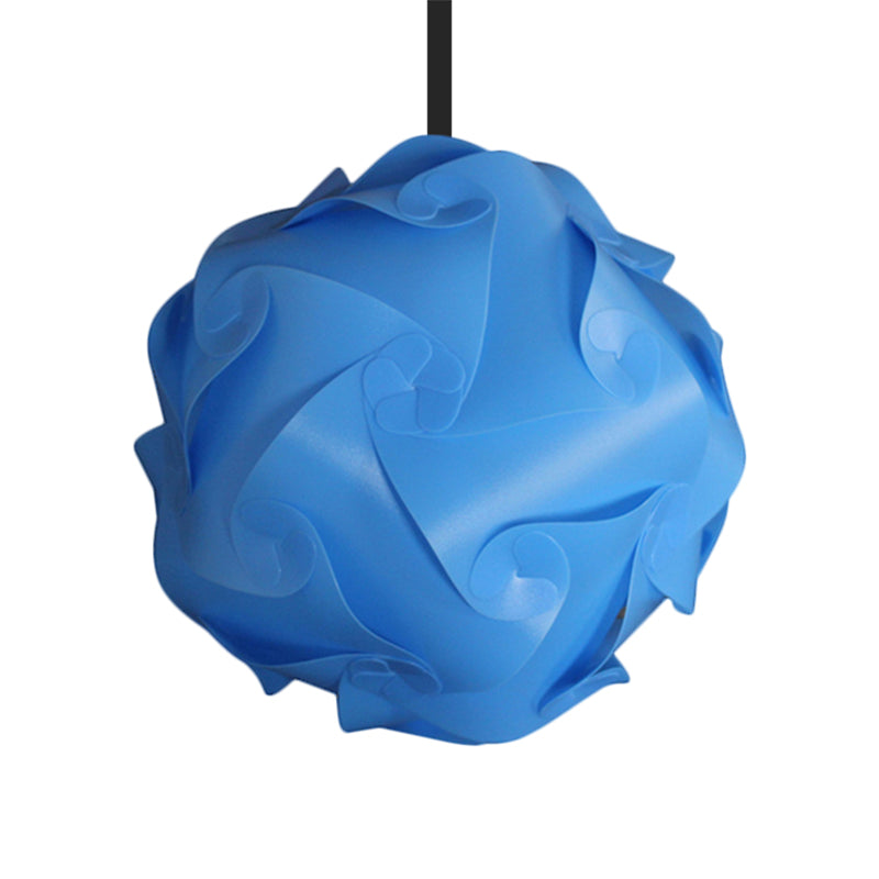 Contemporary Hanging Globe Lamp Set - White/Red/Pink 1-Light Acrylic Ceiling Pendant Light 8/9/10