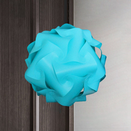 Contemporary Hanging Globe Lamp Set - White/Red/Pink 1-Light Acrylic Ceiling Pendant Light 8/9/10