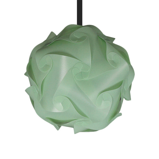 Contemporary Acrylic Globe Hanging Lamp Set - White/Red/Pink, 1-Light Pendant Light, 8"/9"/10" Dia (Pack of 2)