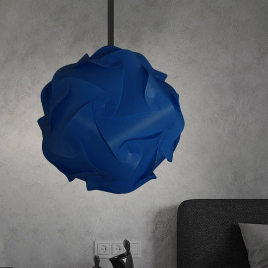 Contemporary Hanging Globe Lamp Set - White/Red/Pink 1-Light Acrylic Ceiling Pendant Light 8/9/10