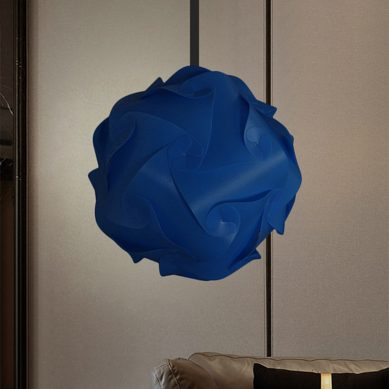 Contemporary Hanging Globe Lamp Set - White/Red/Pink 1-Light Acrylic Ceiling Pendant Light 8/9/10